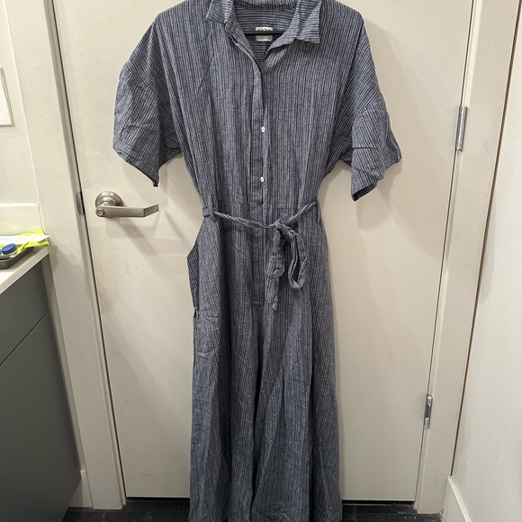 esby Pants - Esby Apparel Jumpsuit in Pinstripe